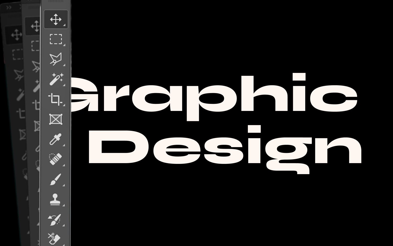 "Graphic Design": a professional software toolbar, symbolizing the craft and technical expertise behind our creative work.